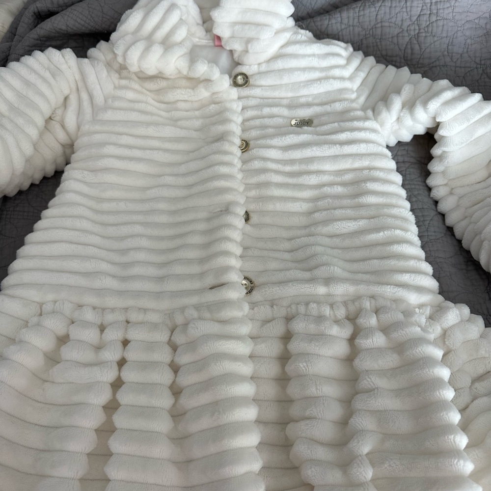 Off white Juicy couture fleece feel coat